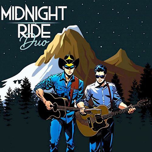 An event poster featuring the Midnight Ride Duo at Emerald Lounge, The Hills Hotel. Taking place on Nov. 7 from 6-9 PM.